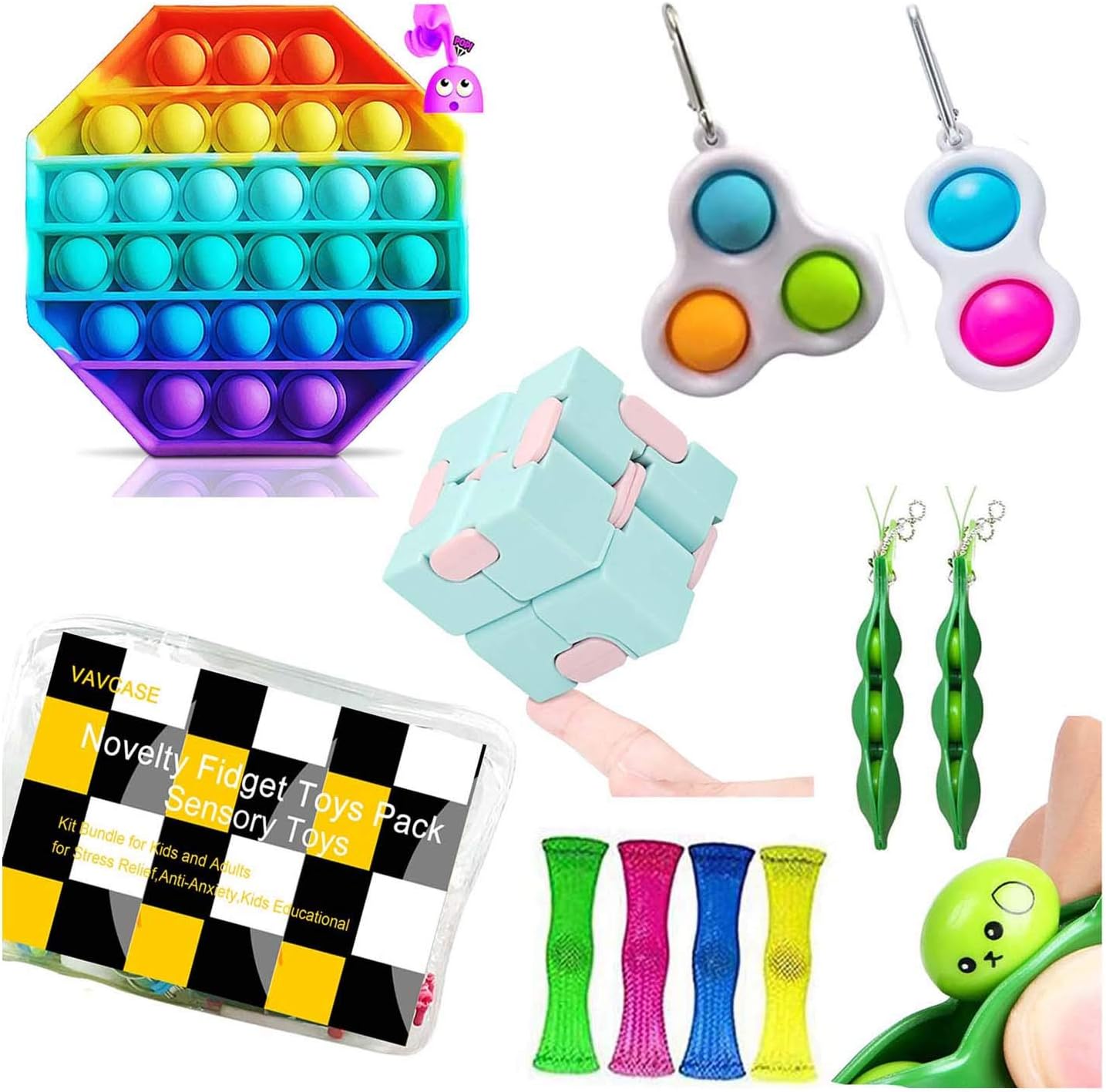 VAVCASE Sensory Fidget Toys Pack barato, juego de 10 juguetes fidget