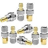 TJMD Tipo F a SMA Macho Hembra 3 Conjuntos 9 Pcs RF Coaxial Adaptador Conector SMA a F-Tipo SMA Macho a F Hembra F Hembra a S