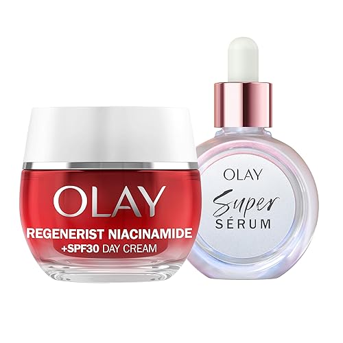 Olay Super Serum, 30ml + Olay Regenerist Niacinamide Day Cream Face Moisturiser SPF 30, 50ml