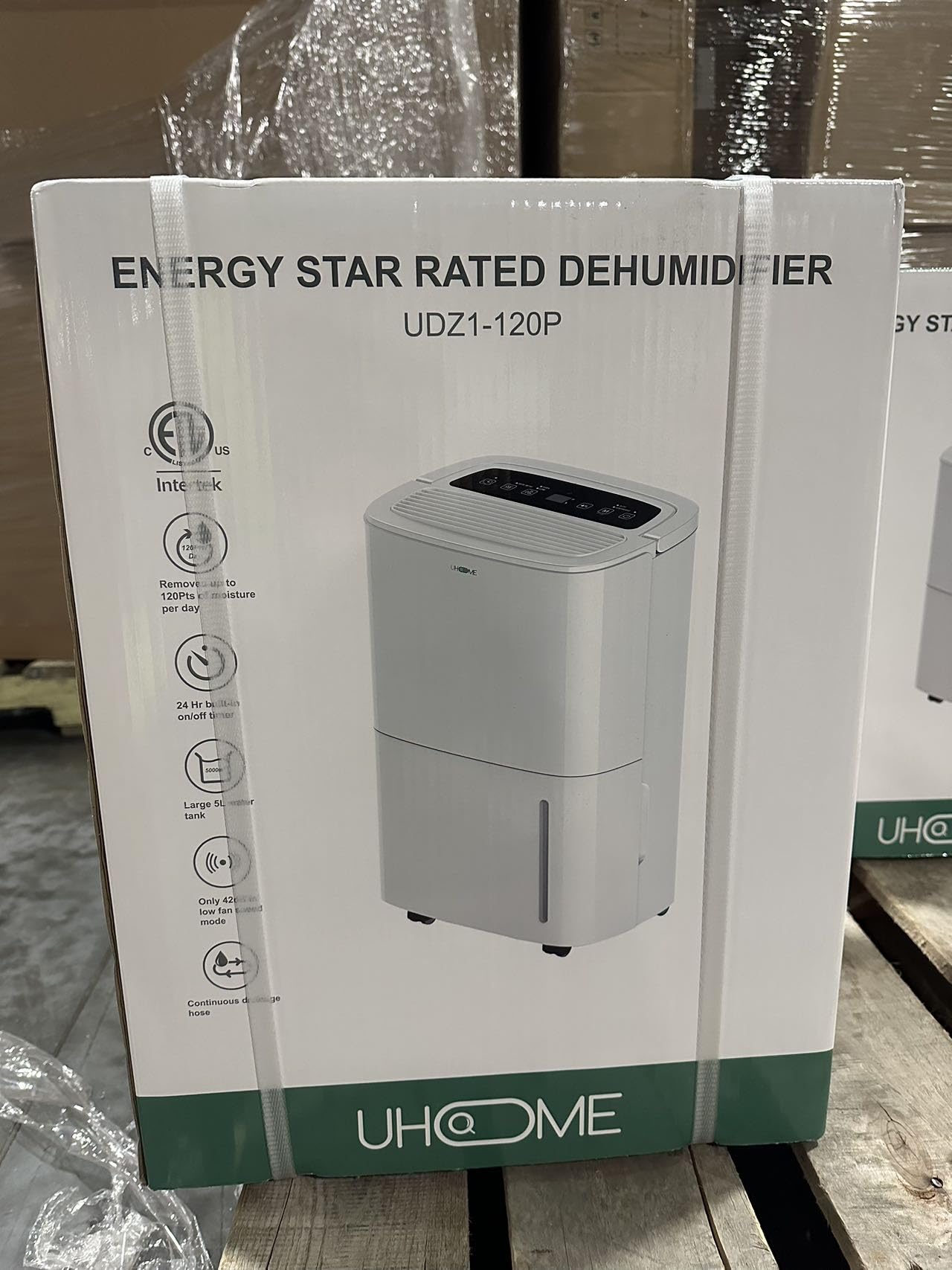 Uhome 120 Pints Dehumidifier with Drain Hose - 6000 Sq. Ft Quiet Dehumidifier for Home, Basements, Storages and Large Rooms with 5L Water Tank