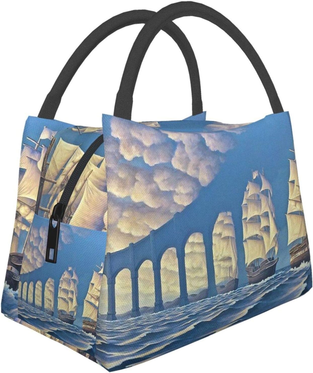 Sailboat Sailing Vessel Insulated Lunch Box Lunch Bag