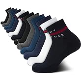 Tommy Hilfiger Men's Cushion Quarter Cut Ankle Socks (12-Pack)