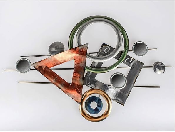 Amazon De Formano Extravagante Wanddeko Industrie Design Metall Bild Schwarz Silber Rot Wandbild