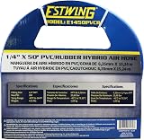 Estwing E1450PVCR 50ft PVC Rubber Hybrid Air Hose 1/4 Brass NPT Quick Connect view 6