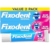 Fixodent Complete Original Denture Adhesive Cream, 2.4 oz, Pack of 2