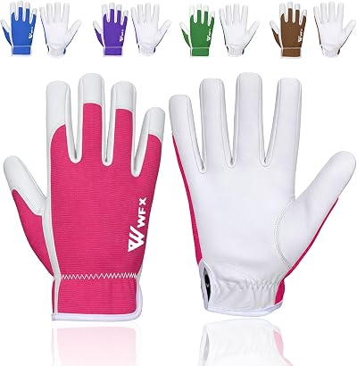WFX Gardening Gloves Women Men Heavy Duty Thorn Proof Grip Pink Medium
