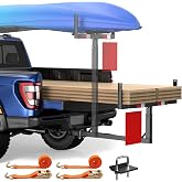 Truck Bed Extender, Pickup Truck Bed Extender Hitch Mount | 500lbs Capacity, 2 in 1 Design, Truck Bed Extension for Kayak Canoe Ladder Lumber