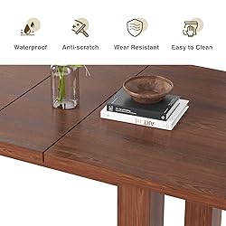 Extendable Dining Table for 6-10 Person, 55'' to