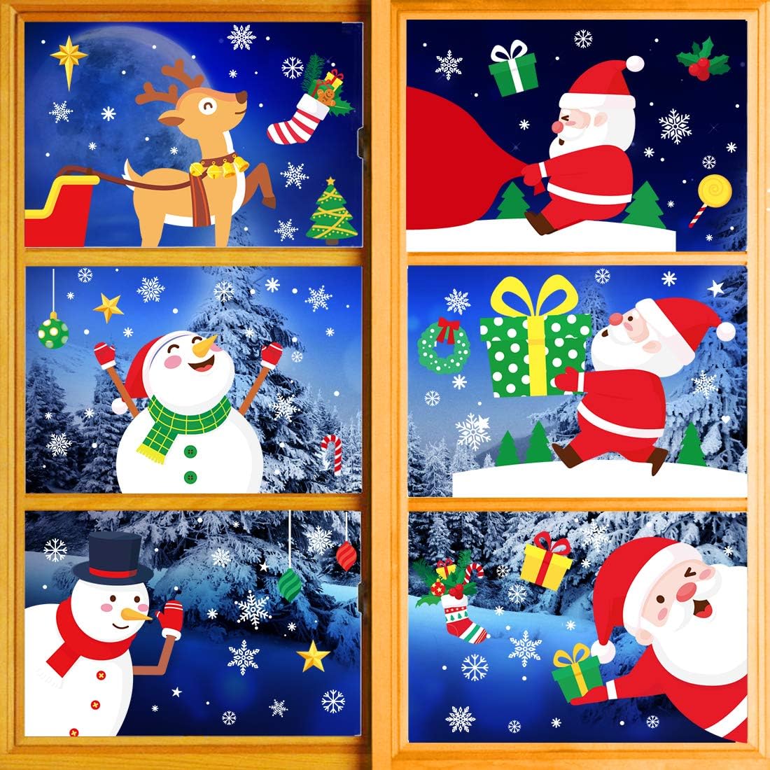 Noël Autocollants Noël Stickers, Décoration Diy Fenêtres