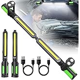 SYLSTAR Work Light for Mechanic, 2400LM LED, 4400mAh Rechargeable, Magnetic, Underhood Work Light with Hooks for Car Repairing/Inspection/Garage/Workshop/Emergency