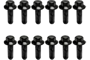 CZMZHFC 12PCS 551696 Exhaust Manifold Bolts Kit,Manifold Header Bolts for GM LS1 LS3 LS2 LSX LT Series Engines,Black Coated High Strength,Replacement Bolt Set for LS Swaps and Rebuilds