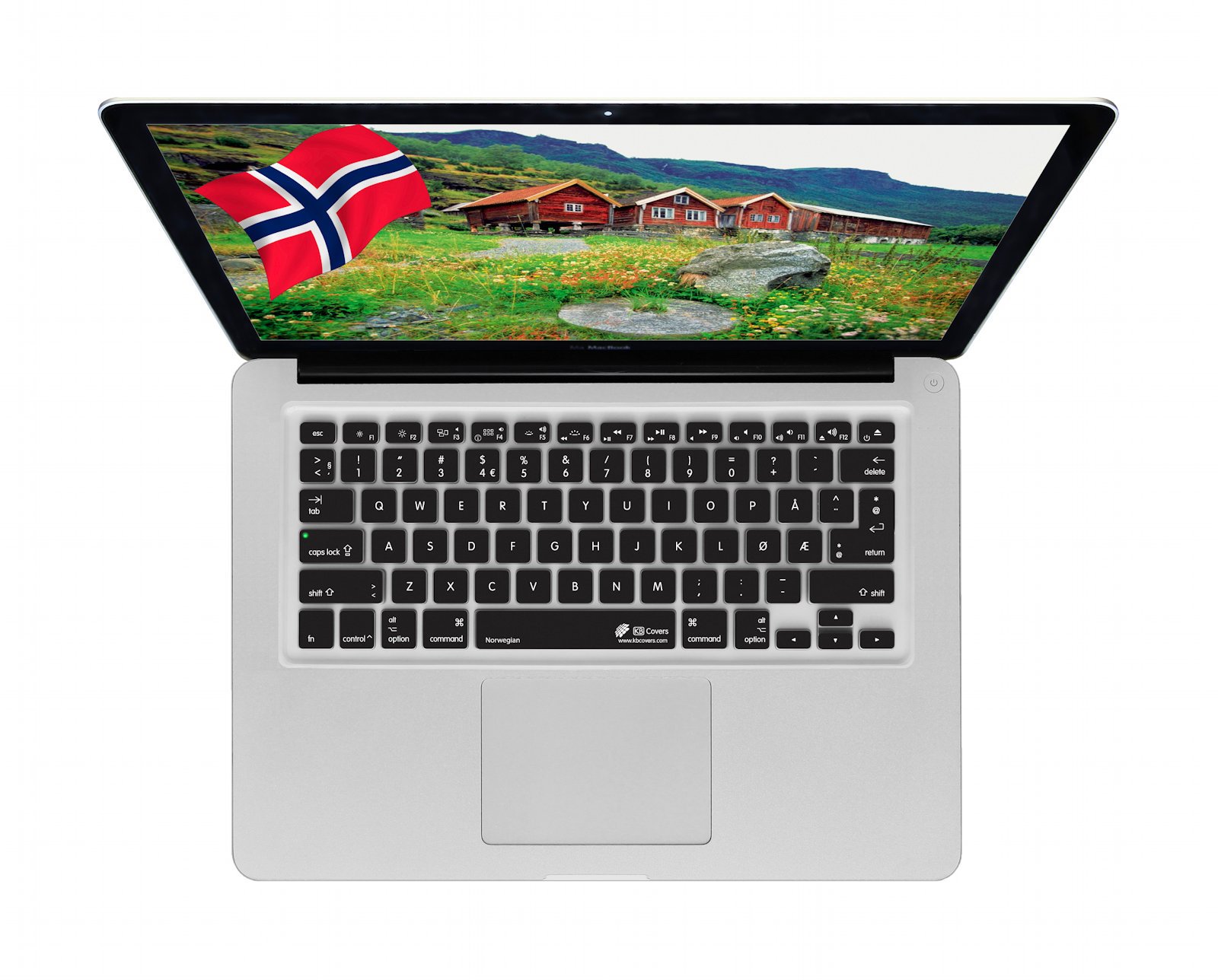 KB Covers Norwegian ISO Keyboard Case for MacBook Air 13 Inch Pro Transparent
