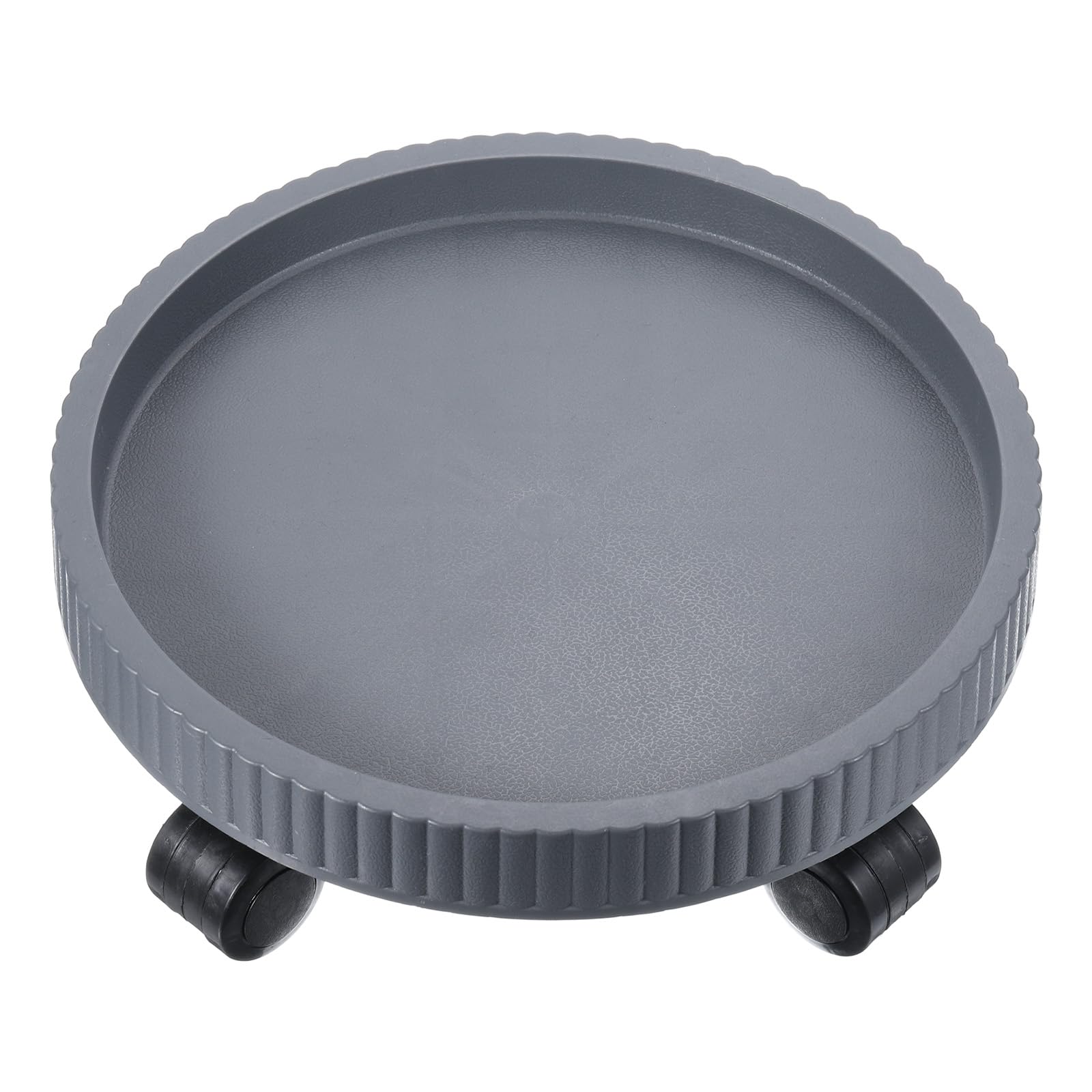 PATIKIL Plant Stand with Wheels, 11 Inch Heavy Plant Roller Base Movable Flower Round Potted Pallet Rolling Planter Caddy for Indoor Outdoor, Gray