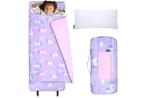 Wildkin Kids Original Nap Mat – Cozy Kids Sleep Mat with Pillow, ideal for School & Travel