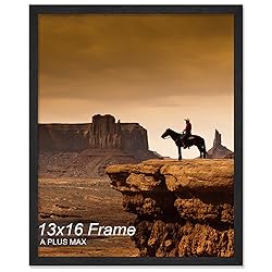 A PLUS MAX 13x16 Picture Frame, Black Engineered