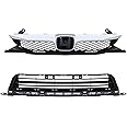 BXZ Front Bumper Grille Grill Upper Lower With Chrome Trim For Honda Civic Sedan 2009 2010 2011(Not for 2DR model)