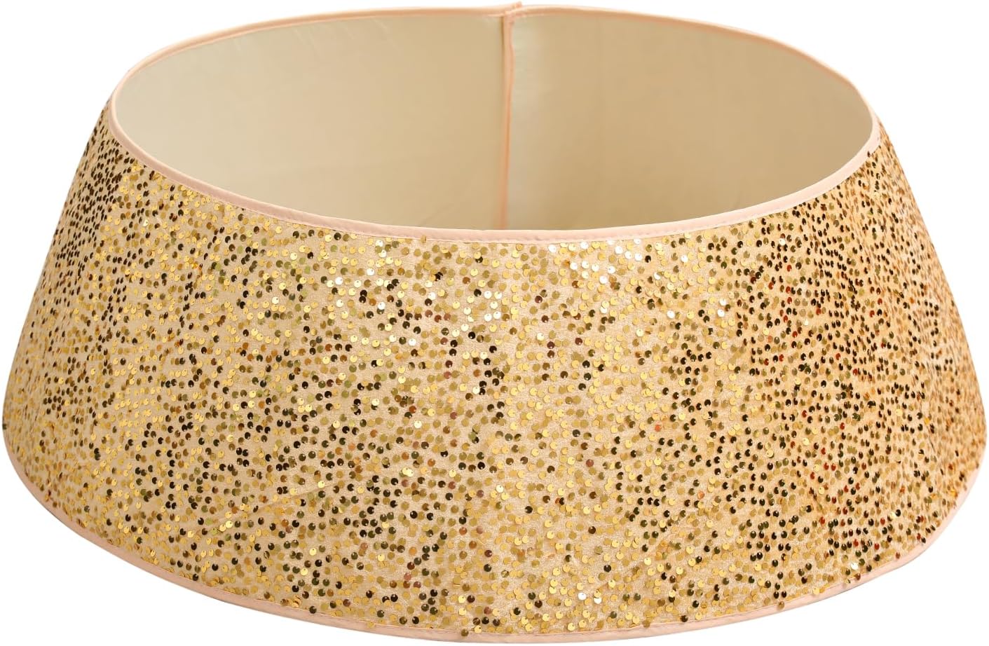 Tree Stands - Christmas Tree Collar, Foldable Square Christmas Tree Ring, Christmas Tree Base Hexagonal Stand, Christmas Tree Ring Collar for Xmas Tree Home Party Decor (Golden)