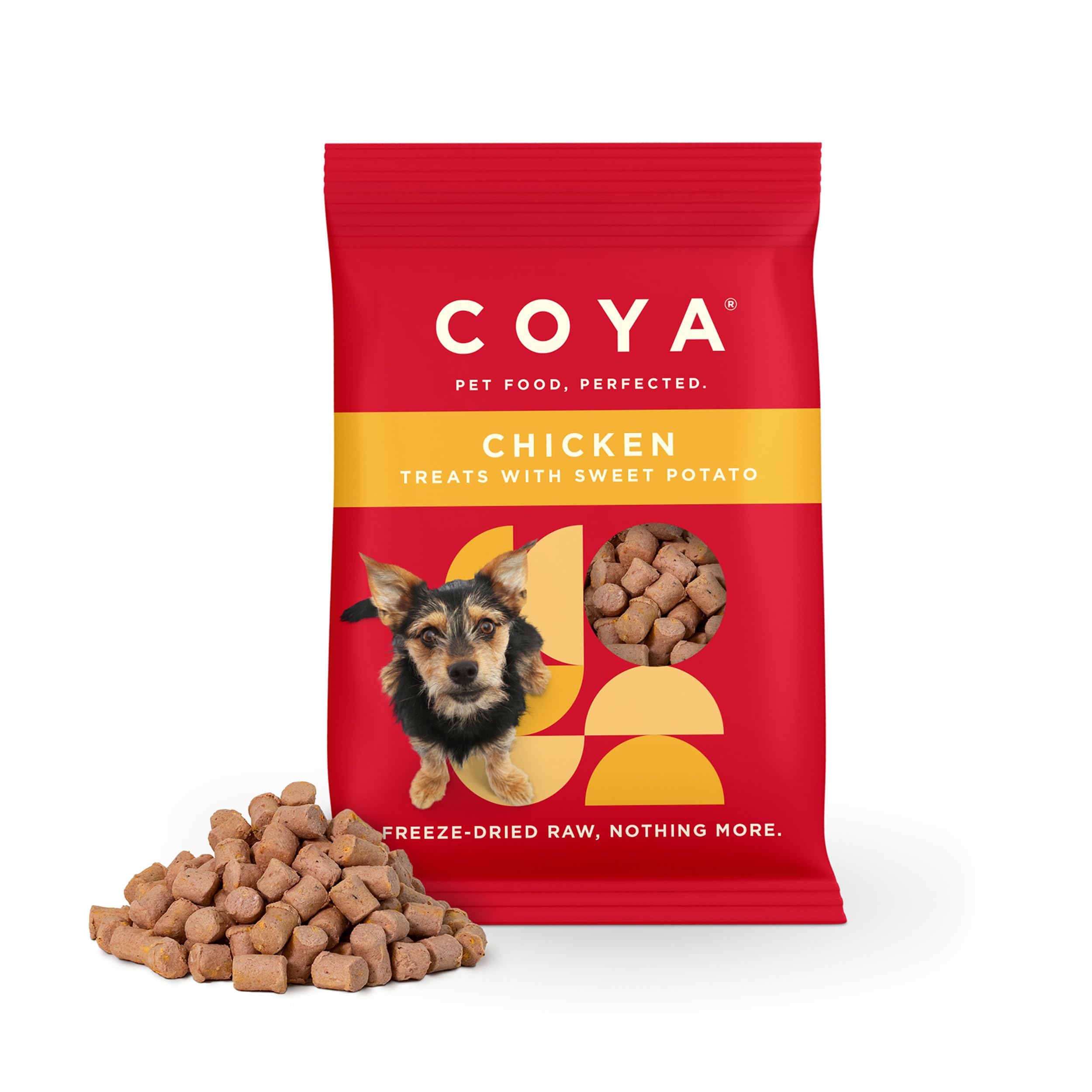 COYA Freeze Dried Dog Treats, Chicken (12 x 40g) Hypoallergenic & Grain Free, Made With 90% Meat & 10% Sweet Potato | Raw Dog Treats In A Easy Freeze-Dried Solution, Raw Without The Chore