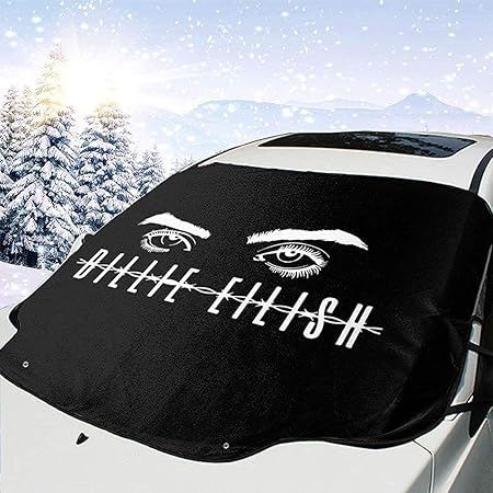 Ysha Car Windscreen Sun Visor Cover Billie Eilish Car Shield Sun Visor For Front Screen Uv Sun And Heat Reflector Amazon De Auto