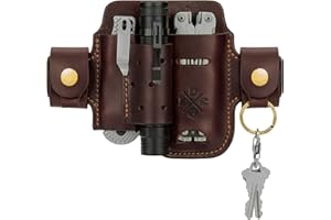 1791 EDC Multitool & Flashlight Holster, Leather EDC Organizer Belt Pouch Fits Multitool, Knife, Flashlight, Keys - Compatible with Heavy Duty Leatherman, Gerber, SOG