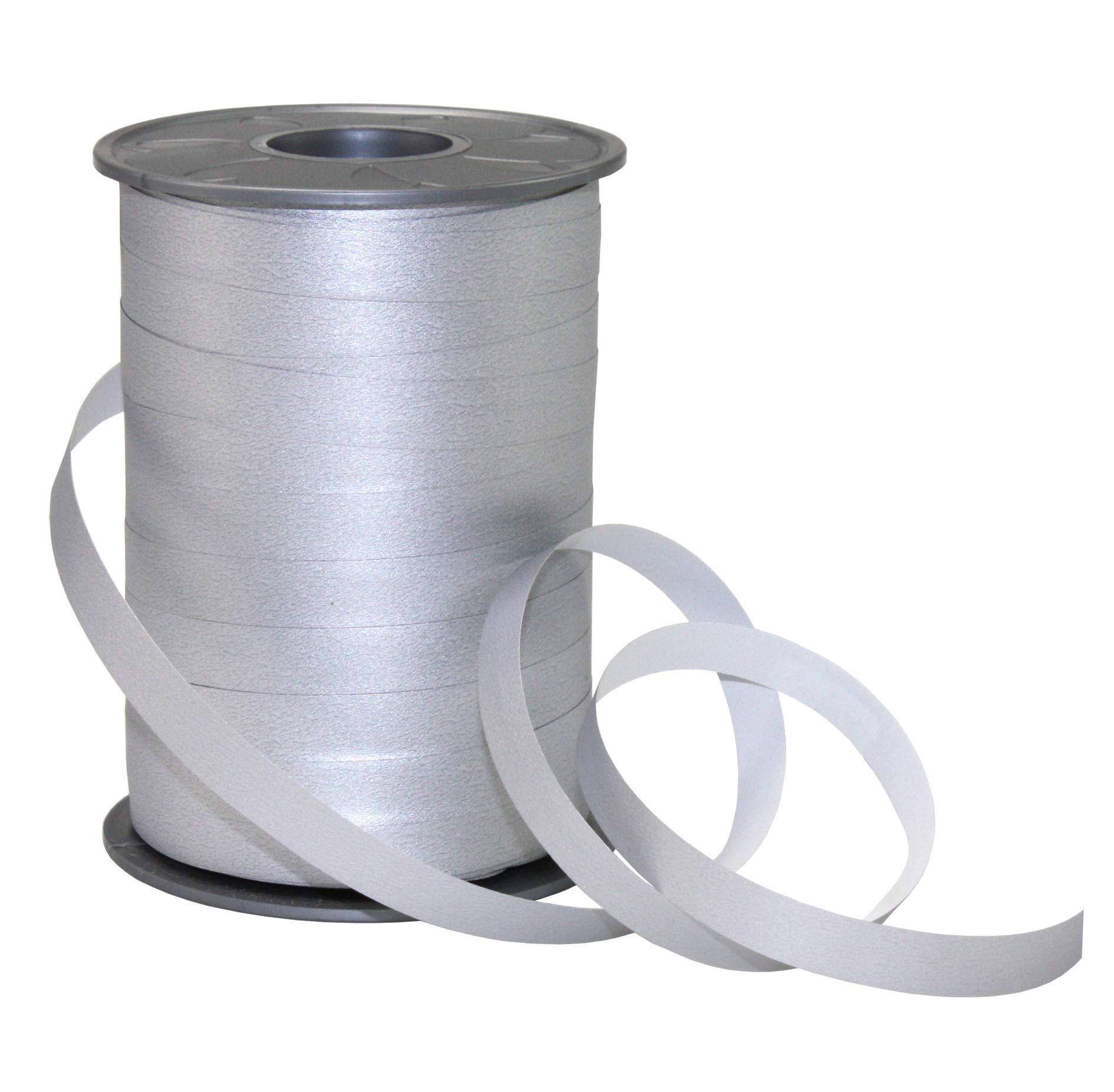 Präsent - Christmas Bicolour Curling Ribbon Silver 10 mm Width, 200 m Length