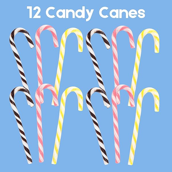 HOSTESS ASSORTED CANDY CANES – DING DONGS, SNOBALLS, AND TWINKIES FLAVORED CANDY CANES, 12 CT BOX, 5.3 OZ