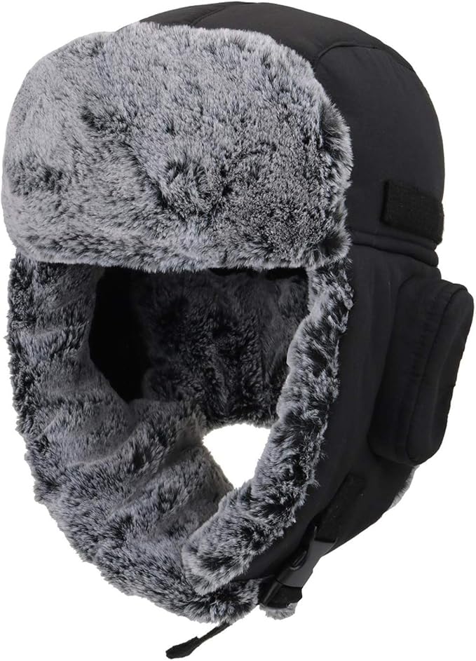 Trapper Hat For Men Women Winter Russian Hats Thick Plush Lined Waterproof Ushanka