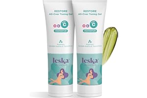 Leska Maternity Stage C Set 2-Pack Bundle | RESTORE All-Over Toning Gel l (Postpartum) | Part of a Complete 3 Part Pregnancy Skin Care System (Set of 2, 4oz each)