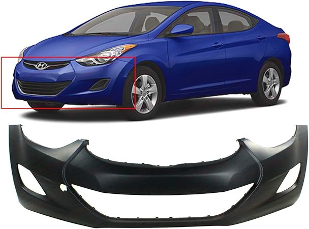 Amazon.com: Primed Front Bumper Cover For 2012-2013 Hyundai Elantra ...