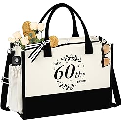 QLOVEA 60th Birthday Gifts for Her - Canvas Travel