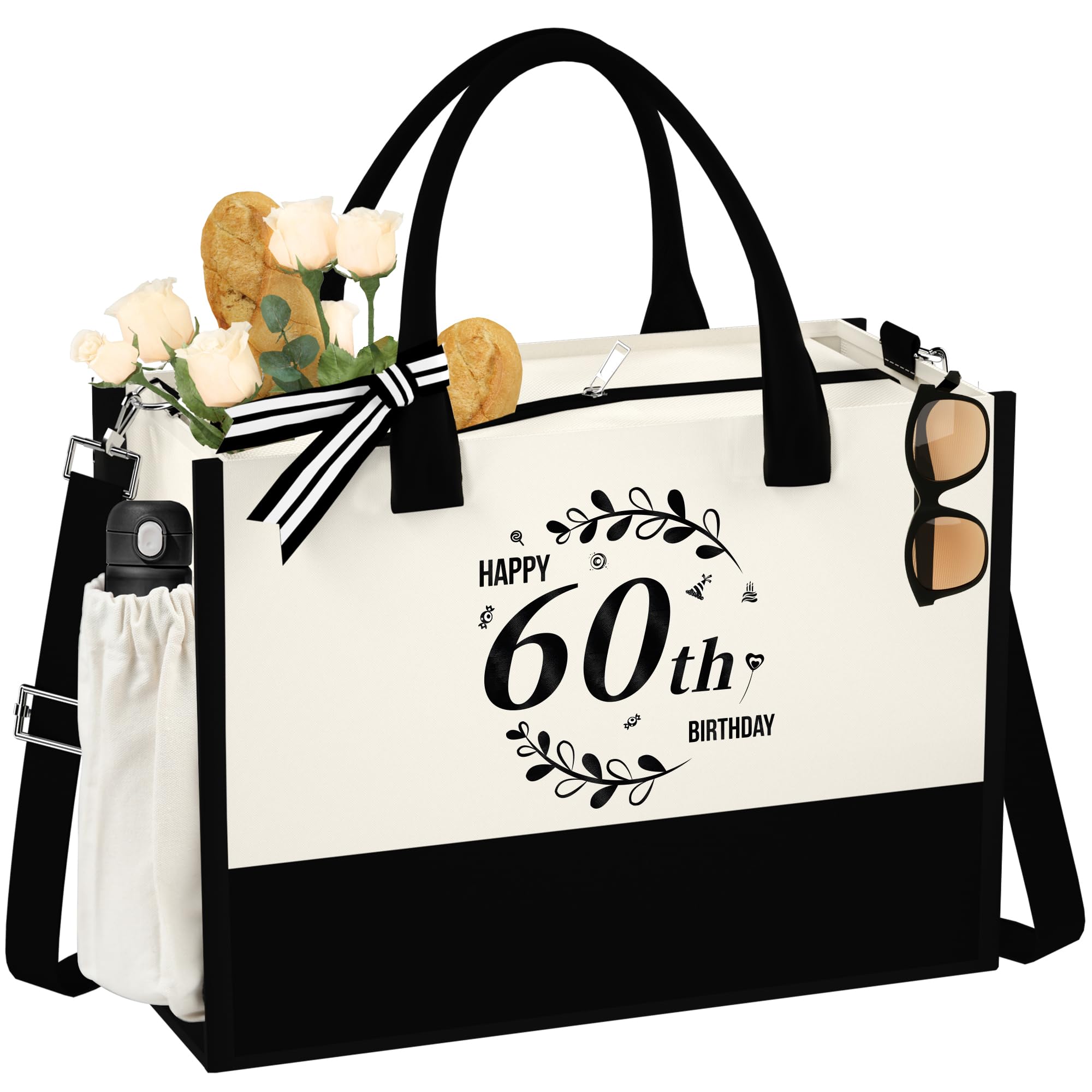 QLOVEA 60th Birthday Gifts for Her - Canvas Travel