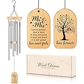GiftChant Wedding Gifts for Couples 2025, 25.5inch Wind Chime for Bridal Shower Anniversary Engagement Valentines Day, Best Wedding Gifts for Bride and Groom Newlyweds, Sweet Mr and Ms Gift Keepsake