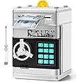 Piggy Bank for Boys Girls, Vcertcpl ATM Coin Bank Money Saving Box with Password, Kids Safe Money Jar with Auto Grab Bill Slot, Birthday Gifts Toys Bank for 6 7 8 9 10 11 12 Year Old Girls Boys