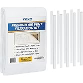 VEVA Premium Air Vent Filters for Home & AC - 72"" x 16"" Electrostatic Media Kit with 120"" Installation Tape - Versatile Customizable Vent Filter Roll for Allergies (30+ Filters per Roll)