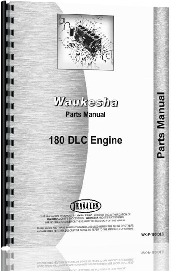 Waukesha 180DLC Engine Parts Manual (SN 7AA1707 and Up