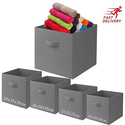 Home Storage Solutions Square Collapsible Canvas Storage Box