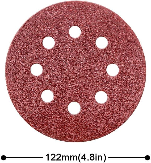 Maveek 60 Pcs 125mm Sanding Discs, 5 Inch Round Hook and Loop Sanding Discs - Image 3