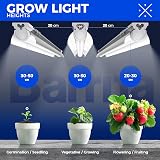 Barrina T8 LED Grow Light 2ft 96W Full Spectrum 5000K 4 Pack view 5