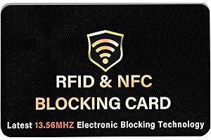 SaiTech IT RFID Blocking Card, One Card Protects Entire Wallet Purse, NFC Contactless Bank Debit Credit Card Protector ID ATM Guard Card Blocker–(Black)