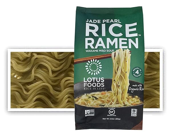LOTUS FOODS RAMEN NOODLES, JADE PEARL RICE WITH MISO SOUP, 2.8 OUNCE
