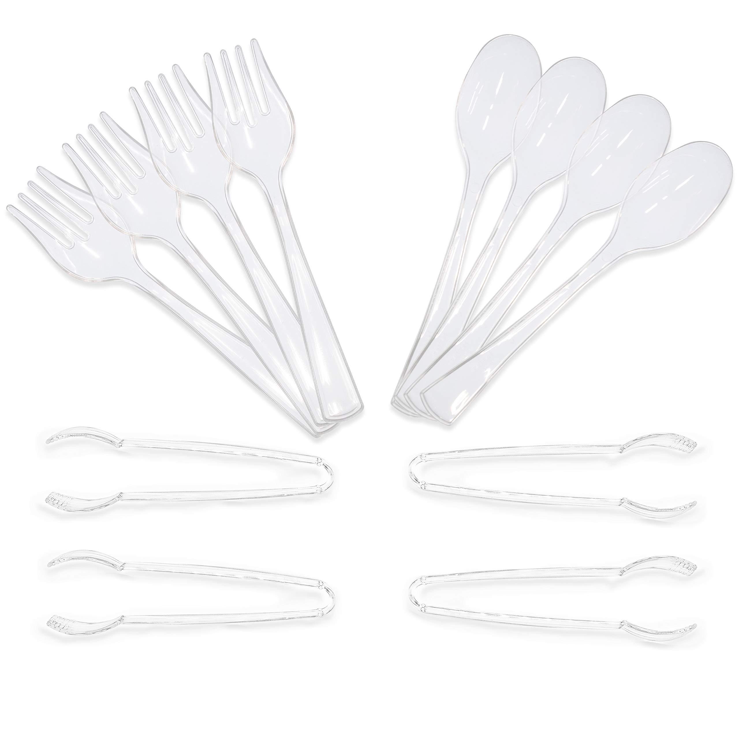 12 pack of Premium Clear Disposable Plastic Serving Spoon