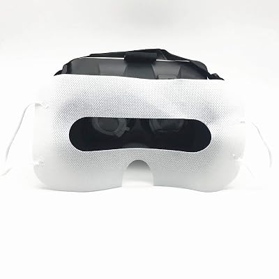 100 Pack Disposable Sanitary Eye Covers - Compatible with HTC Vive Pro/PS VR/Gear VR/Oculus Rift Go & More - White