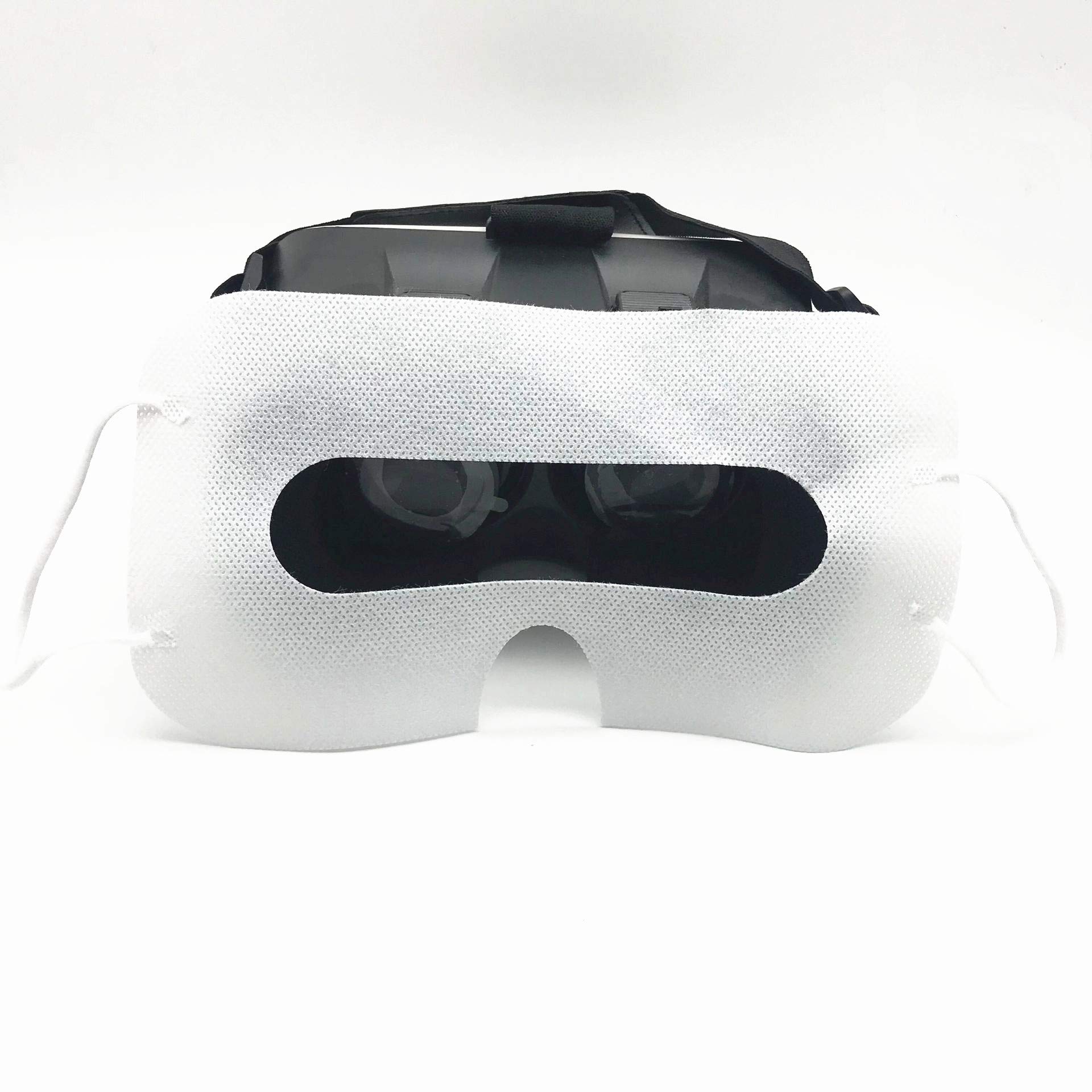 Photo 1 of 100 Pack Disposable Sanitary Eye Covers - Compatible with HTC Vive Pro/PS VR/Gear VR/Oculus Rift Go & More - White