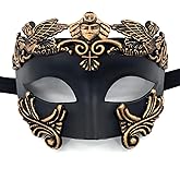 JOYFISCO Masquerade Mask for Men Vintage Roman Greek Venetian Mask for Halloween Mardi Gras Prom Ball Cosplay Party Costume