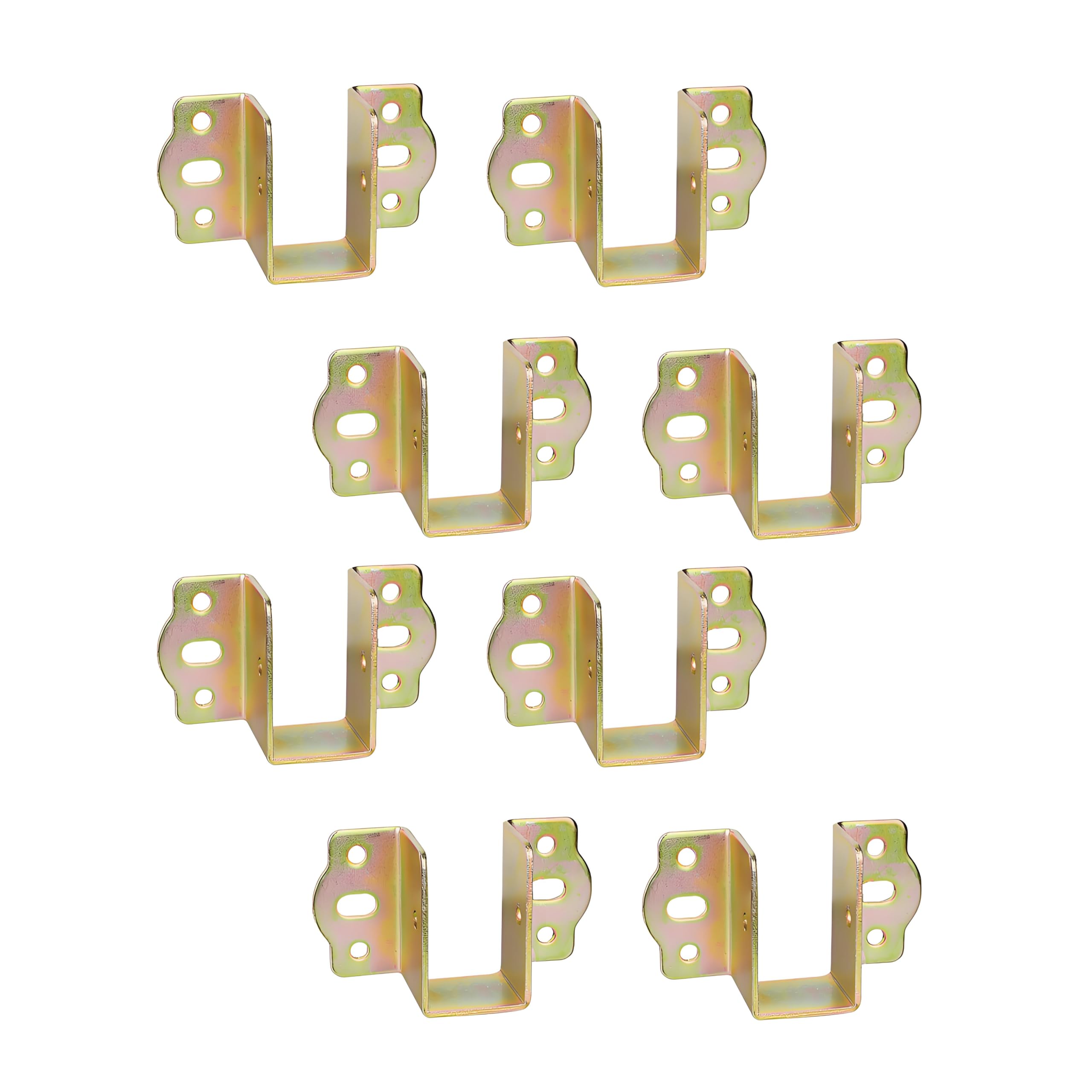 LIKERAINY Centre Support Bed Hinge Rail Brackets Timber Joist Hanger Width 25 mm Suspension Connecting Fittings Hooks Fastener for Bed Frame Metal 8 pcs