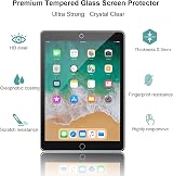 Gerutek 2 Pack Tempered Glass Screen Protector for iPad 9.7 5th 6th Gen Air Pro view 3