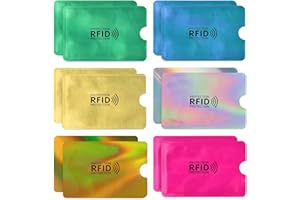RFID Blocking Cards, NFC Credit Card Shield Sleeves for Debit Cards, Passport ID Protection, Contactless Card Protector for M