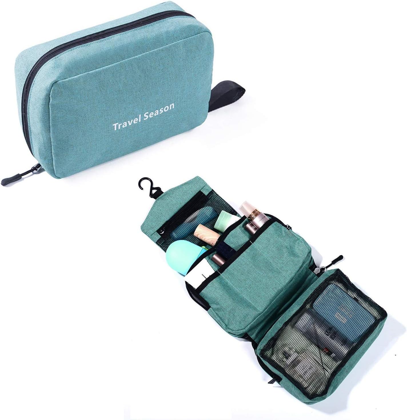 Travel Toiletry Bag Cosmetic Make up Organizer for Women and Girls Waterproof（cyan）