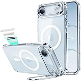 ESR for iPhone Air Case with Stash Stand, Camera Control Cover Compatible with MagSafe, Military-Grade Drop Protection Magnetic Phone Case for iPhone 17 Air, Scratch-Resistant Back Cover,Clear