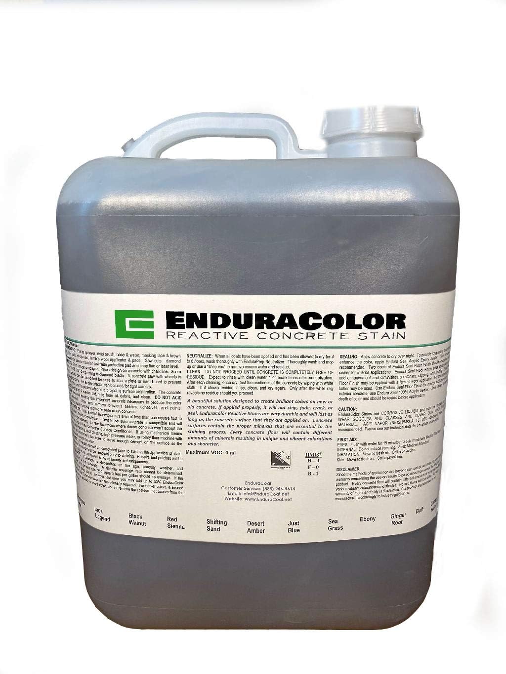 EnduraColor Reactive Concrete Stain - 5 Gallon"Inca Legend"